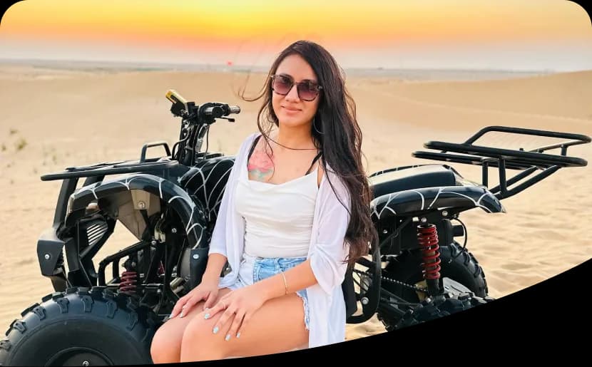 Sharing Evening Premium Safari with Quad Bike